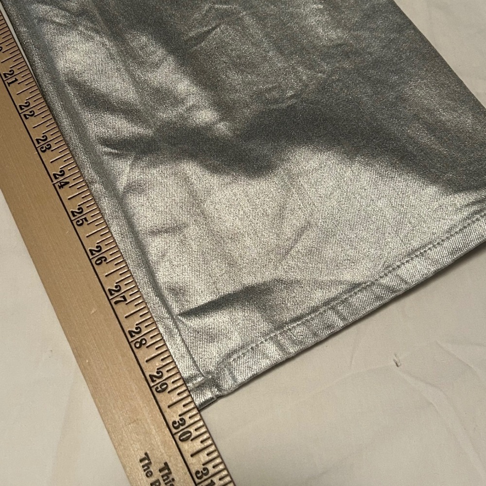 EVERY Silver Metallic High Rise Wide Leg Pants Women's Size‎ 0 - Picture 12 of 13